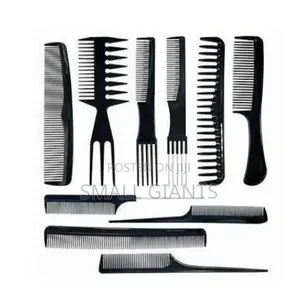 10-piece Professional Black Hair Styling Comb Set
