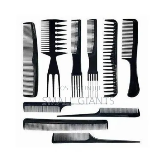 10-piece Professional Black Hair Styling Comb Set