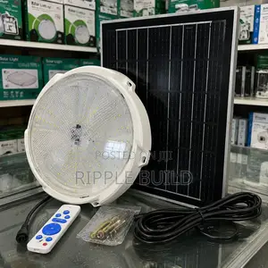 200w Solar Ceiling Light With Panel Remote Control Indoor Lighting
