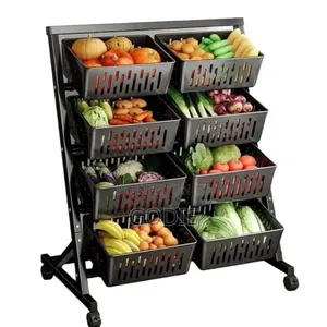 4-Tier Multifunctional Black Storage Rack
