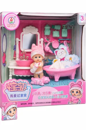 Doll With Mini Bathroom Set Playtime Fun With Realistic Accessories