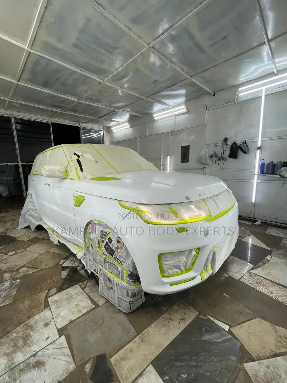 Professional White Car Repainting