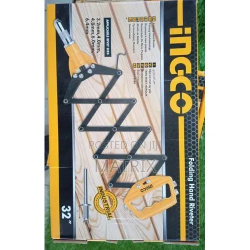 Ingco Industrial Hand Riveter 32 Inch Folding - Yellow