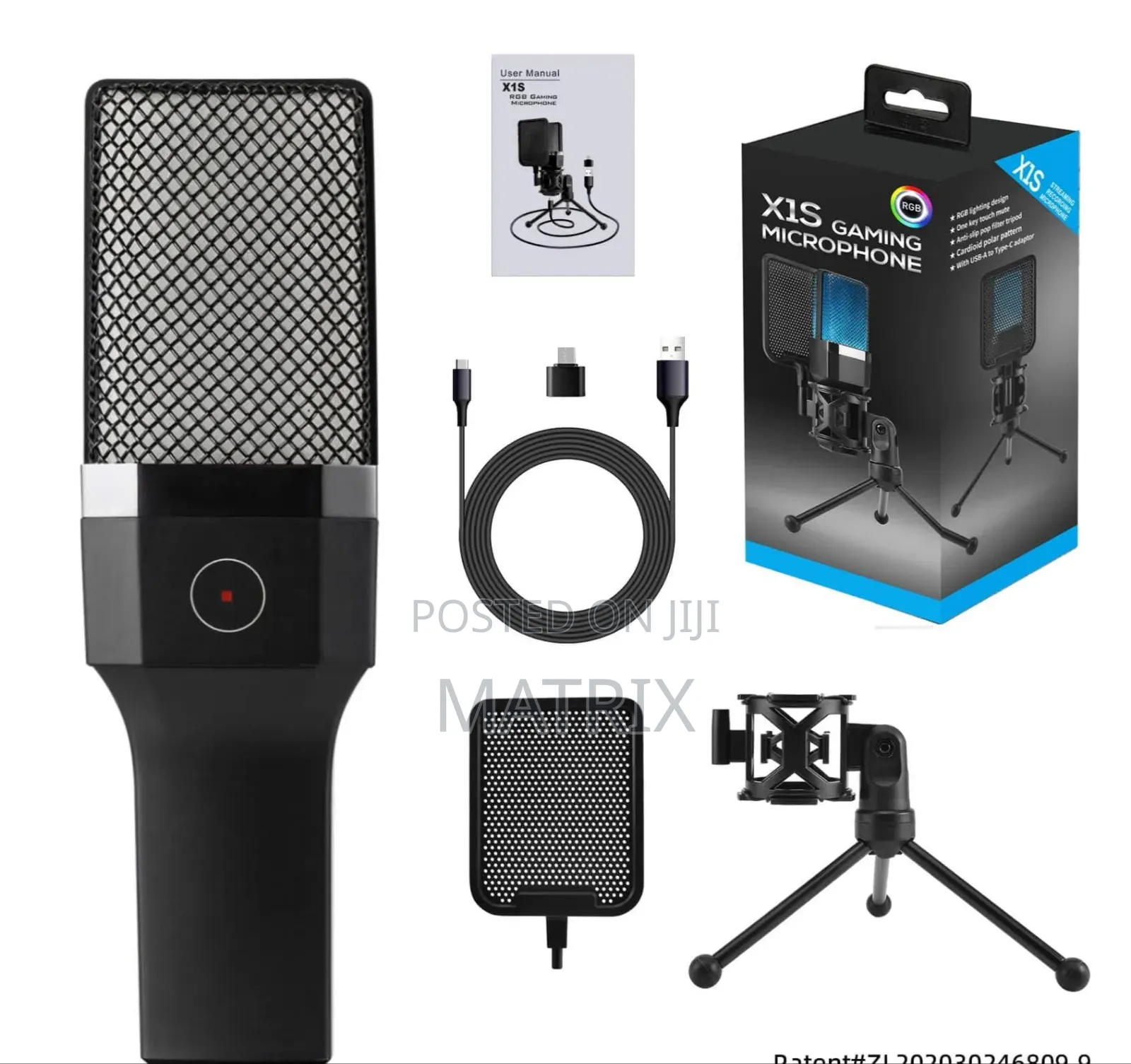 X1s RGB Usb Gaming Microphone for Gaming,Streaming Content Creation