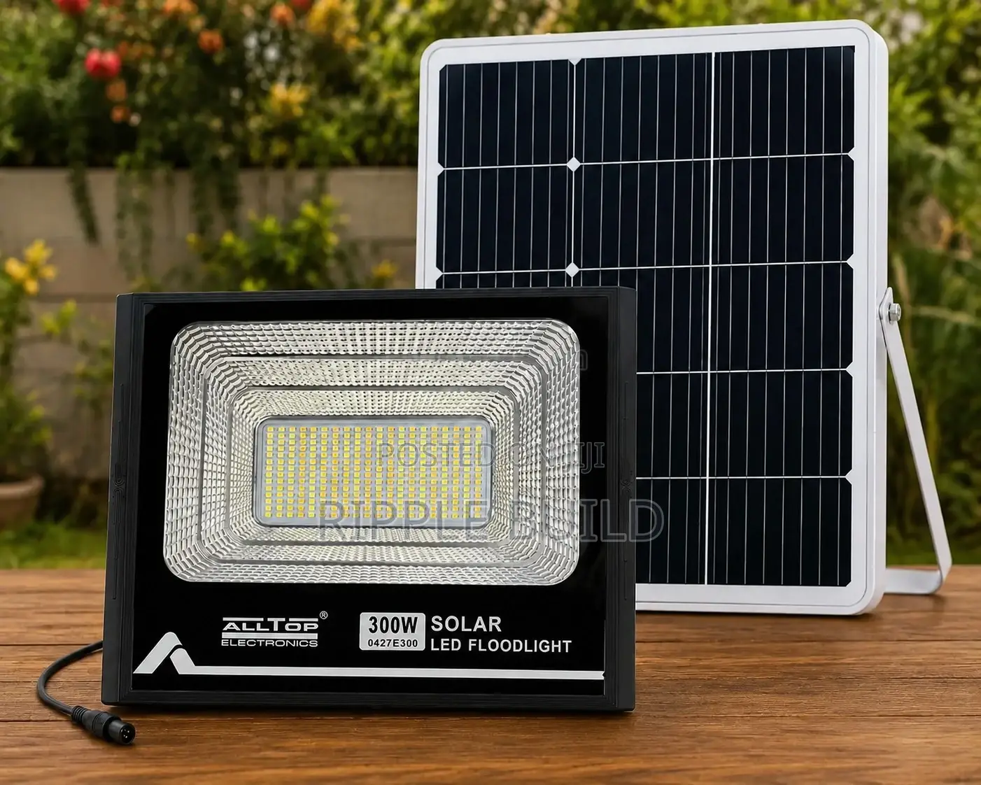300w Solar Led Flood Light With Panel Outdoor Security Light Kampala