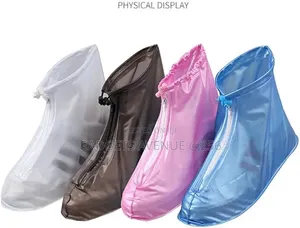 Fdit Knee-high Rain Shoe Covers Feature A Transparent Waterproof