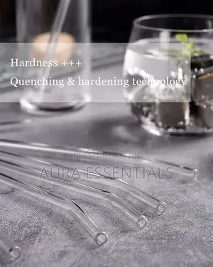 Reusable Bent Glass Drinking Straws