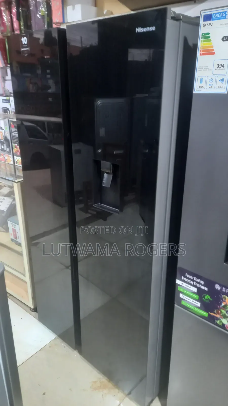 Hisense Fridge Side by Side 670ltrs Black Mirror