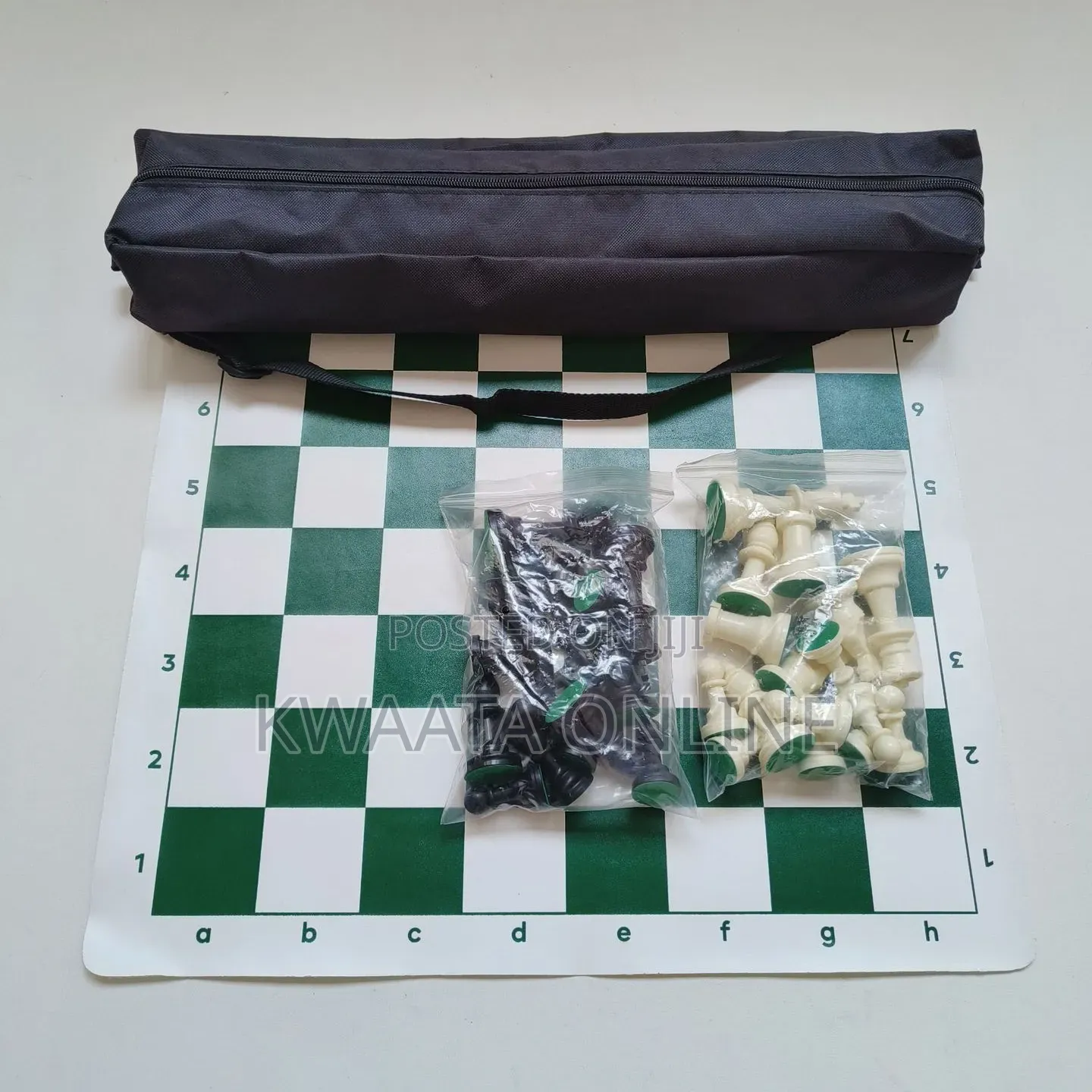 50cmx 50cm Professional Vinyl Chess Set With 2 Extra Queens/Chess Bag