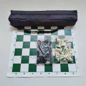 50cmx 50cm Professional Vinyl Chess Set With 2 Extra Queens/Chess Bag