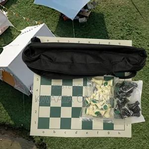 50cmx 50cm Professional Vinyl Chess Set With 2 Extra Queens/Chess Bag