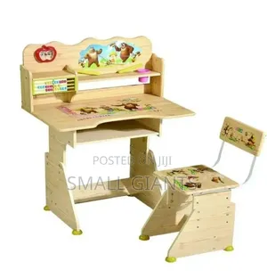 Wooden Ergonomic Children's Study Desk and Chair Set