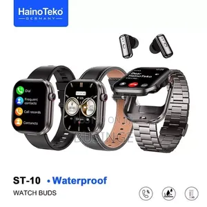 Haino Teko St-10 Waterproof Smart Watch Integrated With Earbuds