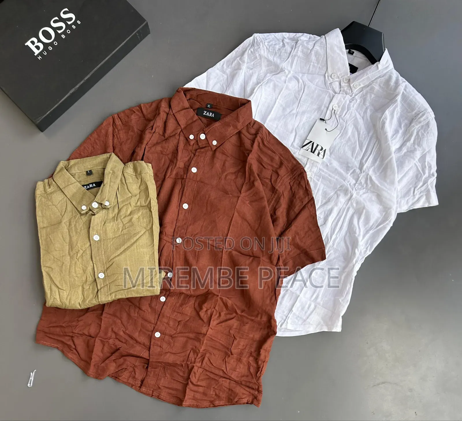 Zara Linen Short Sleeve Shirt