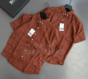 Zara Linen Short Sleeve Shirt