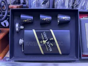 Brand New Johnnie Walker Black Label Hip Flask Gift Set