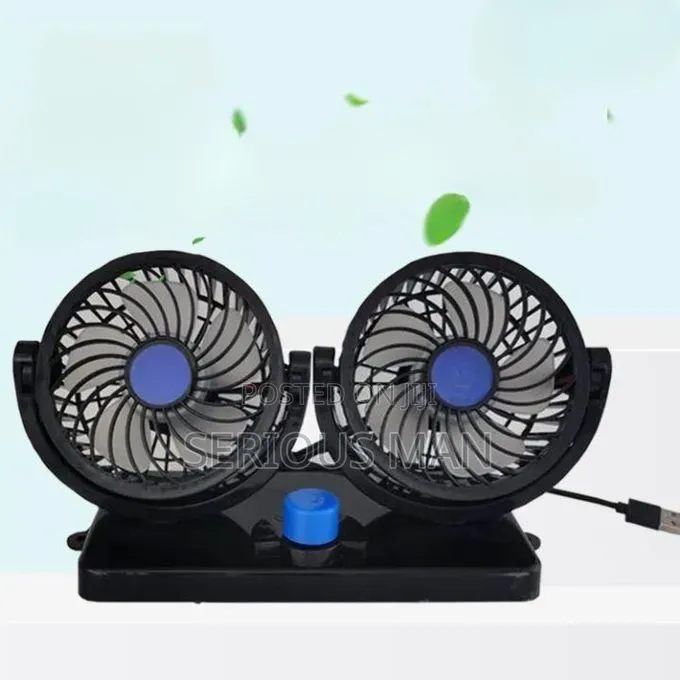 Compatible Car/Table Double Head Air Cooling Fan