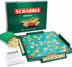 Scrabble Original Mini Board Game Word Game Fold Out Board Travel