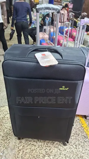 Italian Classy Cloth Suitcase. Gemurin. Extra Large.( Black)