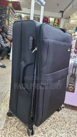 Italian Classy Cloth Suitcase. Gemurin. Extra Large.( Black)