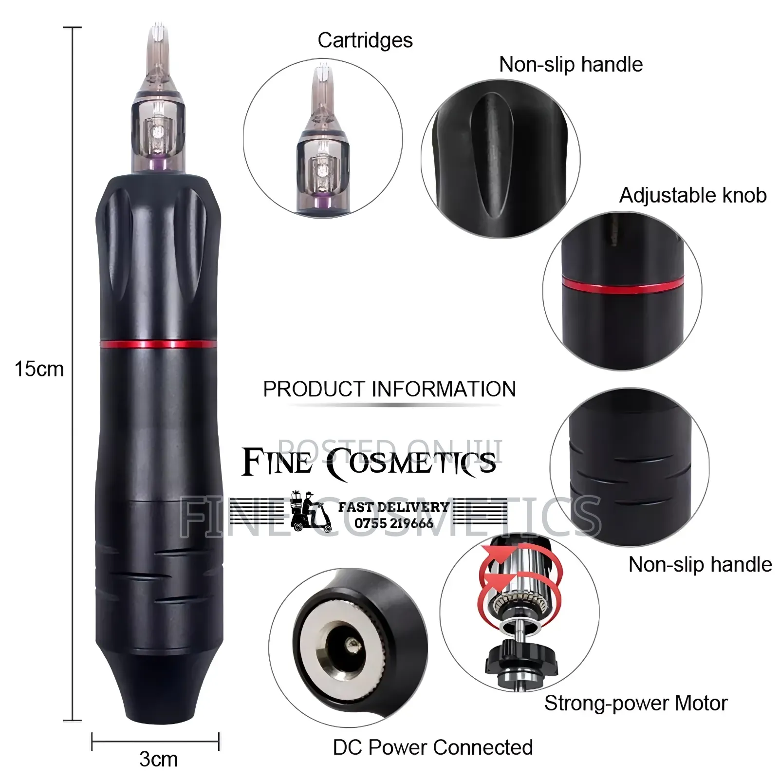Modern Tattoo Machine Kit. Pen-Version Permanent Makeup Tattooing-Gun