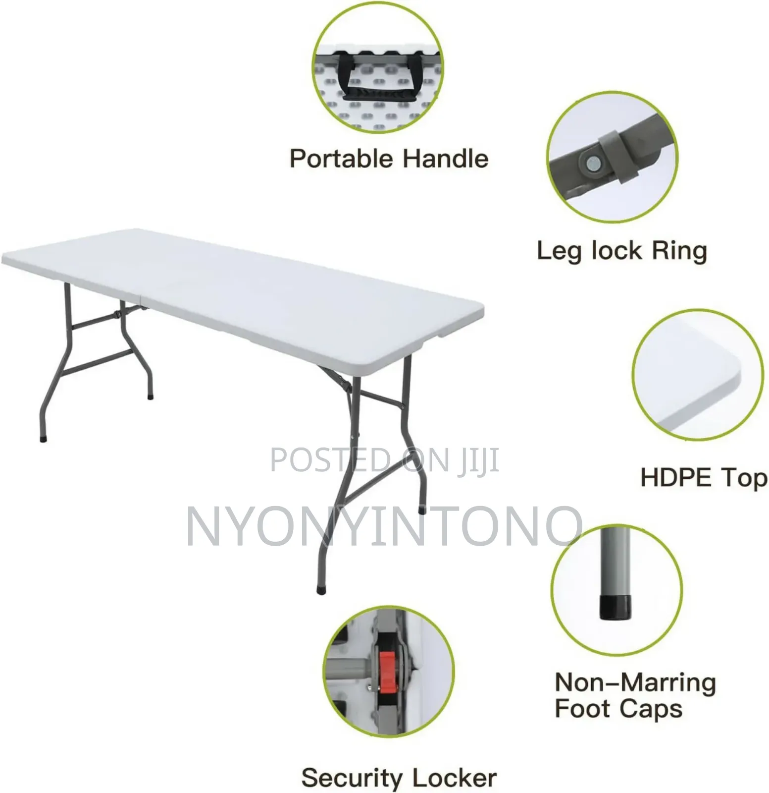 Very Strong Durable Foldable Plastic Table