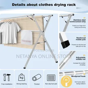 Stainless Steel Foldable Clothes Drying Rack
