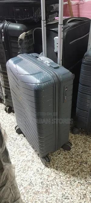 Portable Grey Plastic Rubber Suitcase