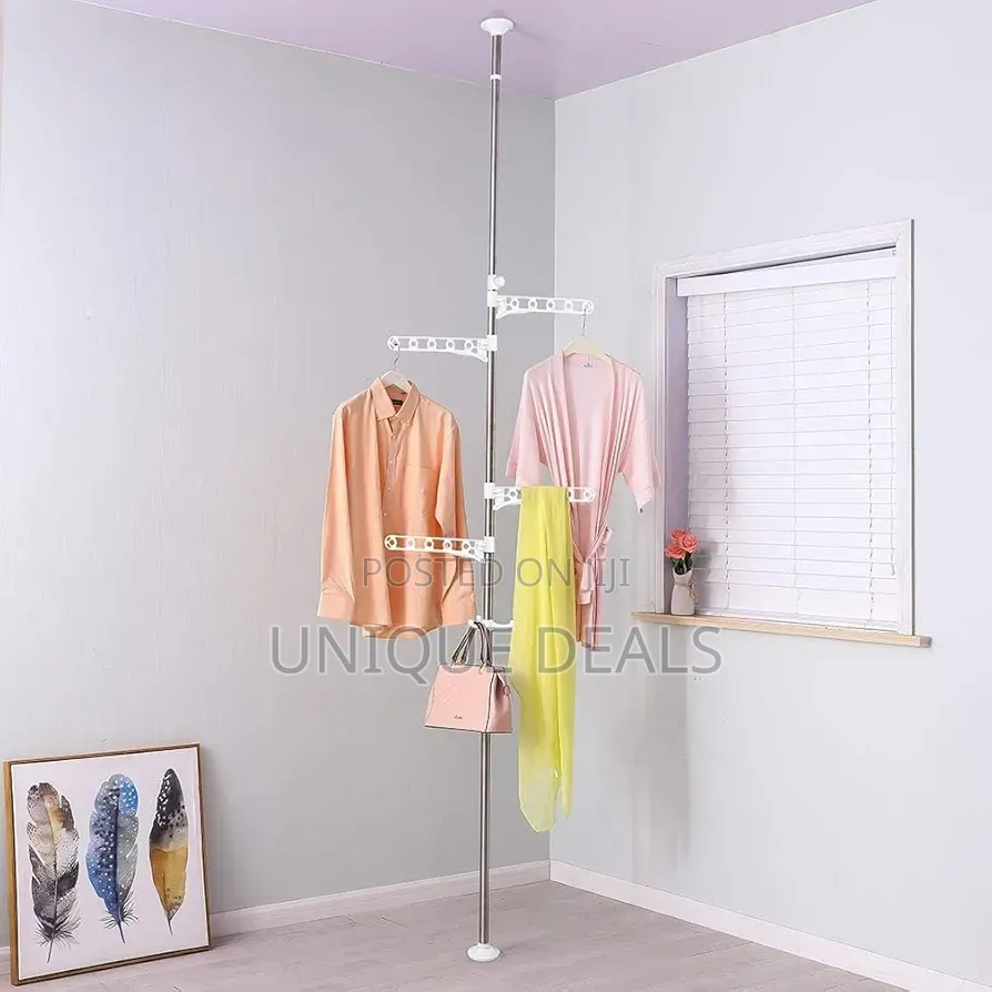 Standing Clothes Laundry Drying Rack Coat Hanger