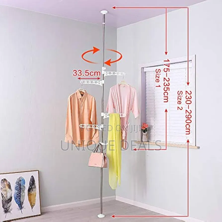 Standing Clothes Laundry Drying Rack Coat Hanger