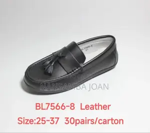 Boys Tassel Charm Loafers_black