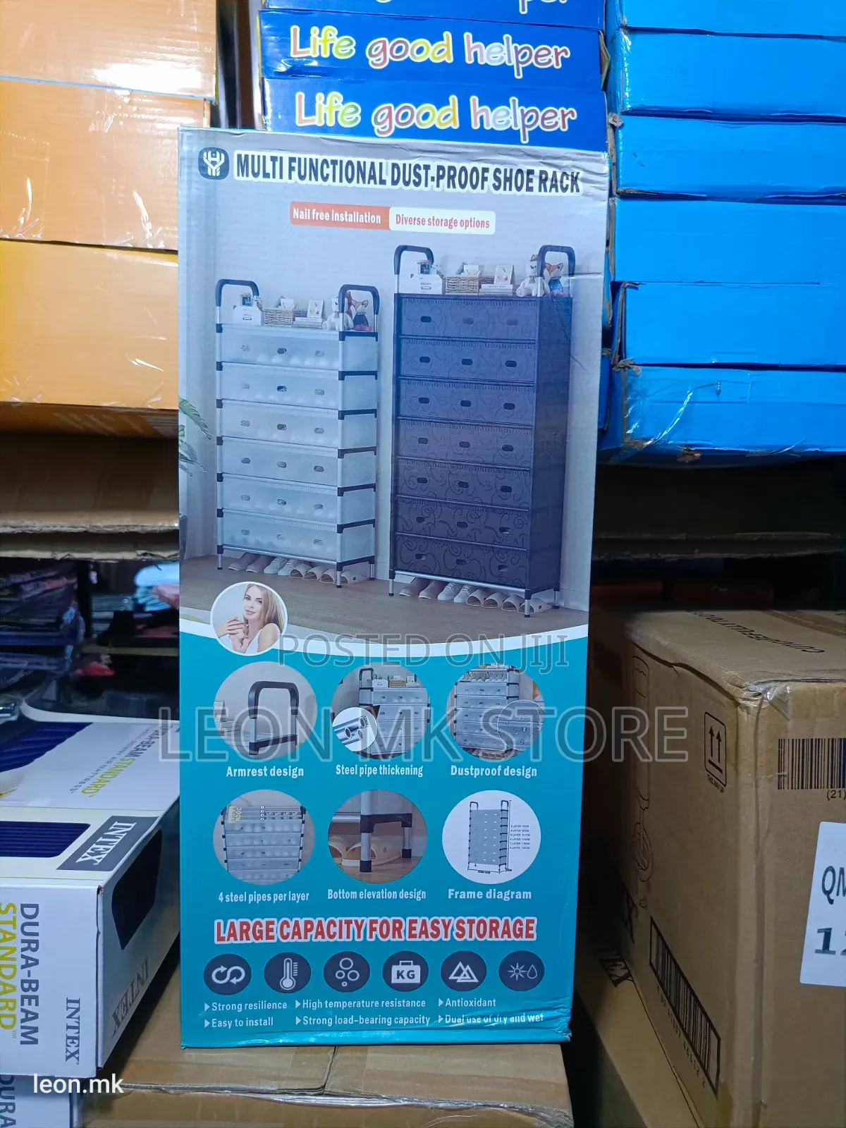 Foldable Shoe Cabinet With Dust Proof