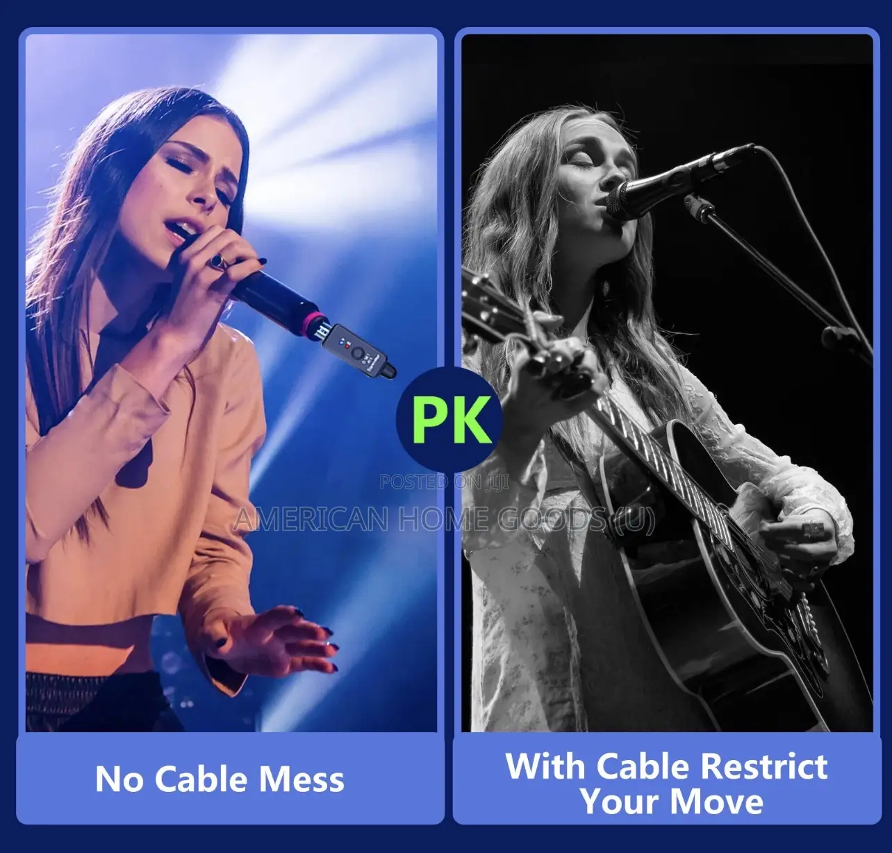 Wireless XLR Microphone System for Dynamic Microphone Pa System/Mixer