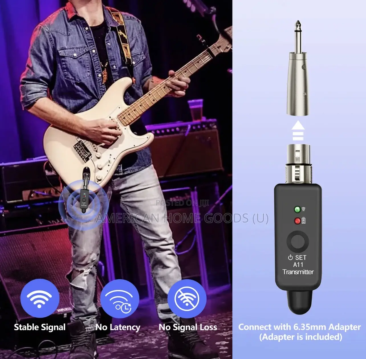 Wireless XLR Microphone System for Dynamic Microphone Pa System/Mixer