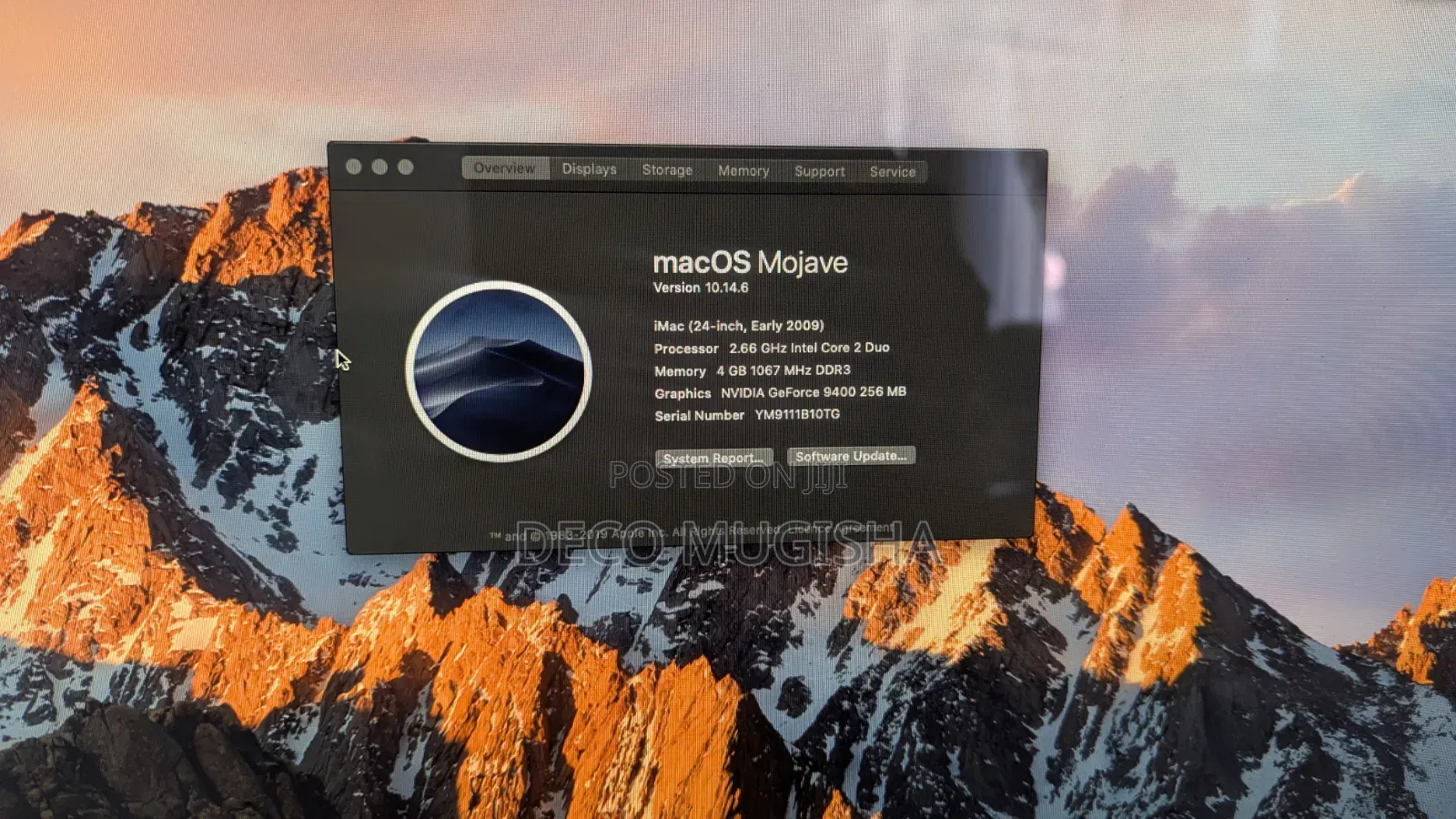 Desktop Computer Apple iMac 4GB Intel Core 2 Duo HDD 640GB