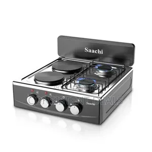 Saachi 2 Gas + 2 Electric Hot Plates Table Top Cooker