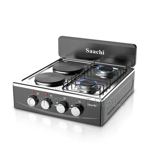 Saachi 2 Gas + 2 Electric Hot Plates Table Top Cooker