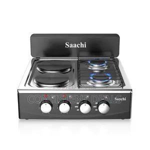 Saachi 2 Gas + 2 Electric Hot Plates Table Top Cooker