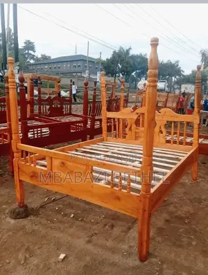 5by6 Wooden Bed In Good Shape On Quick Sale