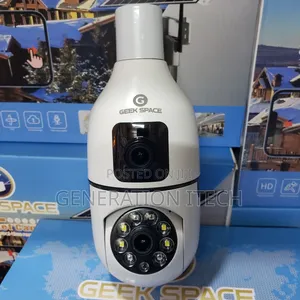 Wifi Bulb Camera - Dual Lens With Night Vision, Motion Sensor Audio