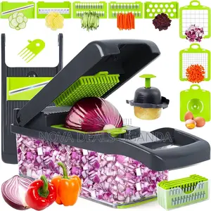 Vegetable Chopper Multifunctionaal Food Slicer, Dicing With Container