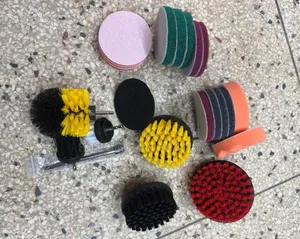 Drill Brush Attachments Car Detailing Brush Kit With Scrub Sponges
