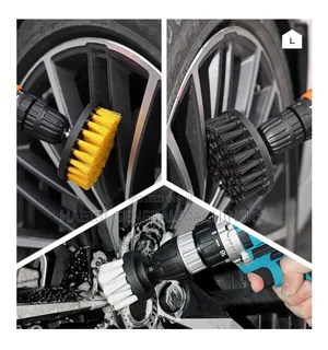 Drill Brush Attachments Car Detailing Brush Kit With Scrub Sponges