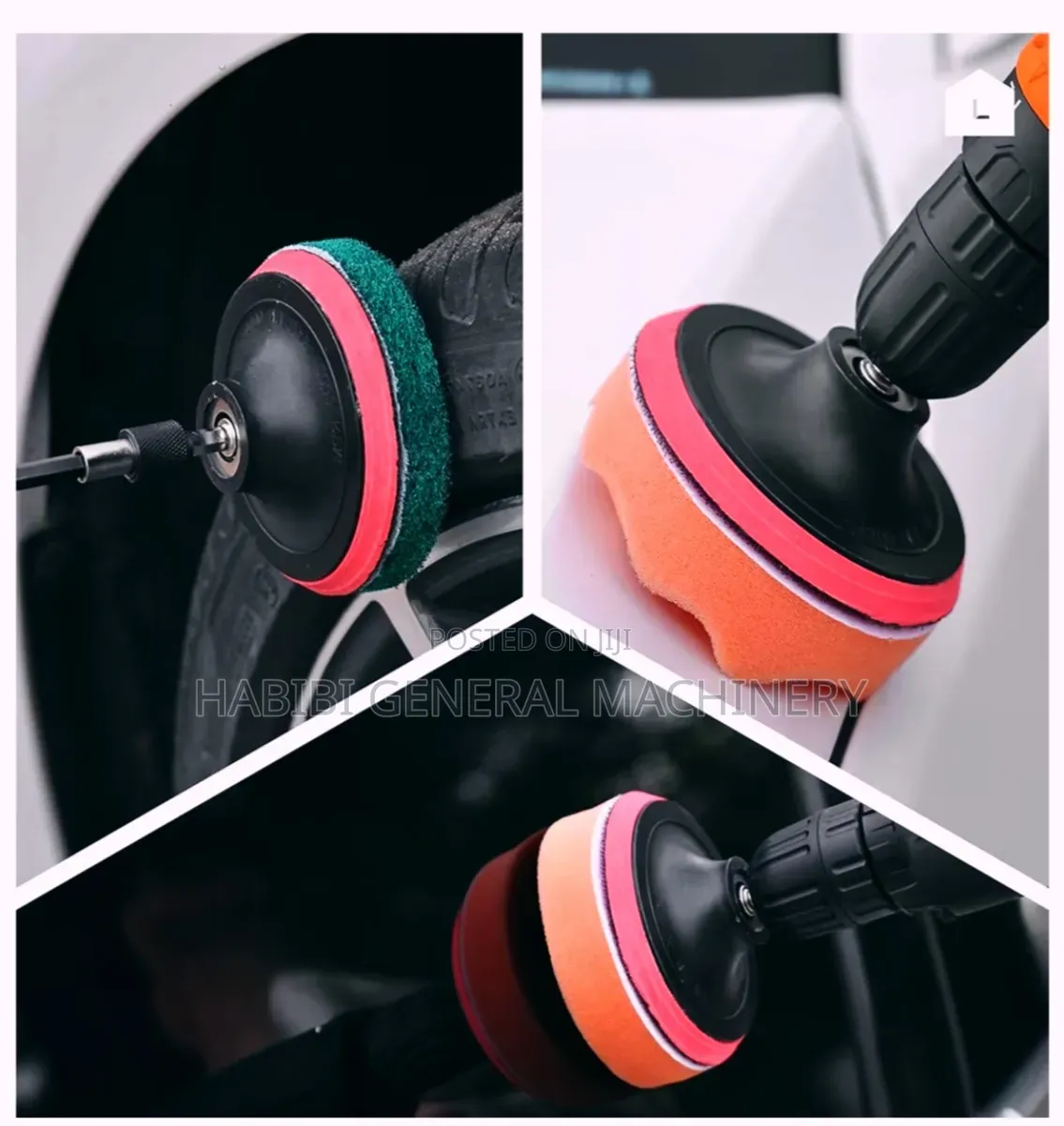 Drill Brush Attachments Car Detailing Brush Kit With Scrub Sponges