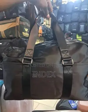 Black Polyester Duffel Bag