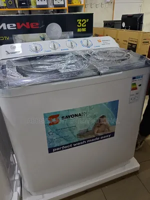 Sayona 10kg Twin Tub Washing Machine Featuring a Top-Load Design