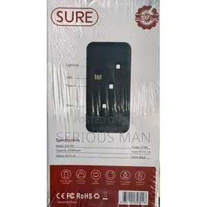 Sure 20,000mah Sg-P01 Led Display Power Power Bank With Multi Cables