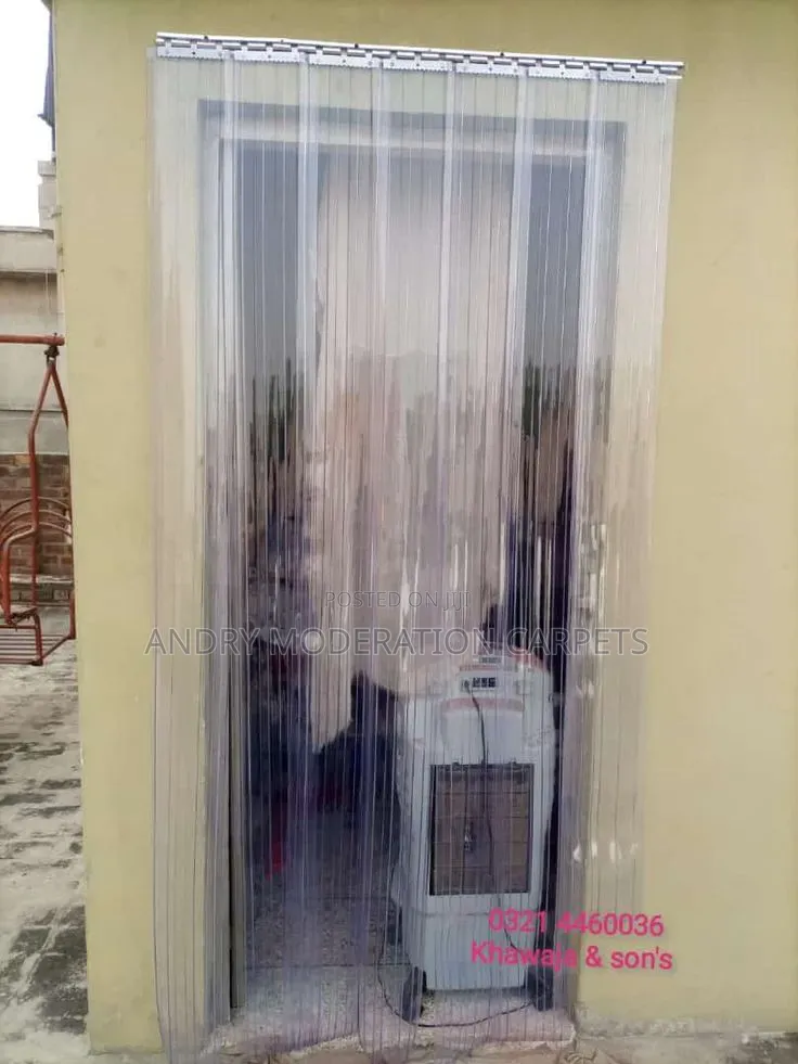 Ribbed PVC Transparent Curtains