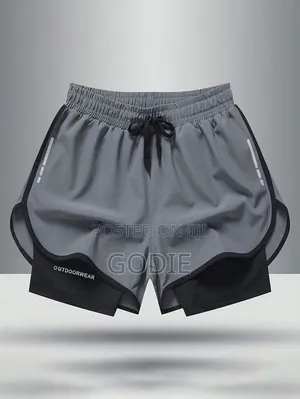2in1 Outdoorwear Unisex Running Shorts With Built-in Compression Liner