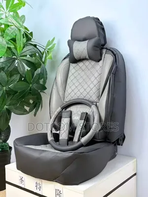 Premium Quilted Faux Leather Car Seat Cover Set
